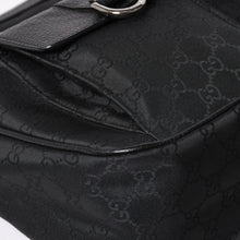 Load image into Gallery viewer, 極美品 GUCCI グッチ ホーボー ワンショルダー ハンドバッグ 293581 GGキャンバス レザー ブラック シルバー金具 中古 4a003495