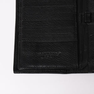 CHROME HEARTS クロムハーツ WAVE CROSS BALL ウェーブ クロスボールボタン レザーウォレット 長財布 ダガー ブラック 美品 中古 4a003559