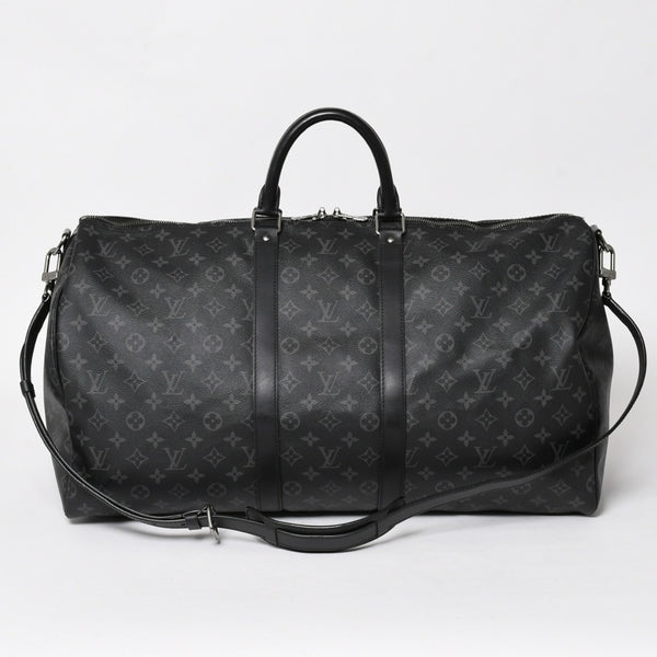 新品同様 LOUIS VUITTON ルイヴィトン キーポル バンドリエール55 ボストンバッグ M40605 モノグラムエクリプス 中古 4a003572