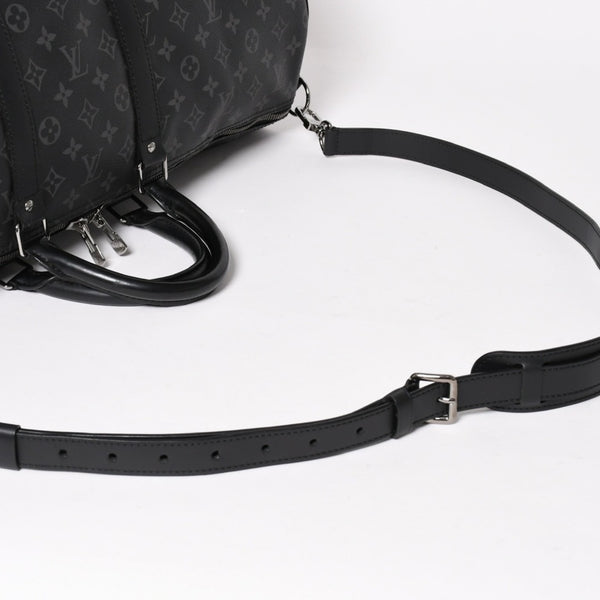 新品同様 LOUIS VUITTON ルイヴィトン キーポル バンドリエール55 ボストンバッグ M40605 モノグラムエクリプス 中古 4a003572