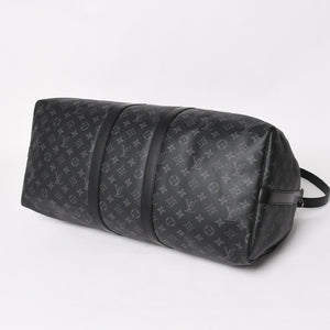 新品同様 LOUIS VUITTON ルイヴィトン キーポル バンドリエール55 ボストンバッグ M40605 モノグラムエクリプス 中古 4a003572