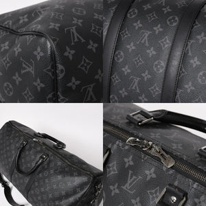 新品同様 LOUIS VUITTON ルイヴィトン キーポル バンドリエール55 ボストンバッグ M40605 モノグラムエクリプス 中古 4a003572