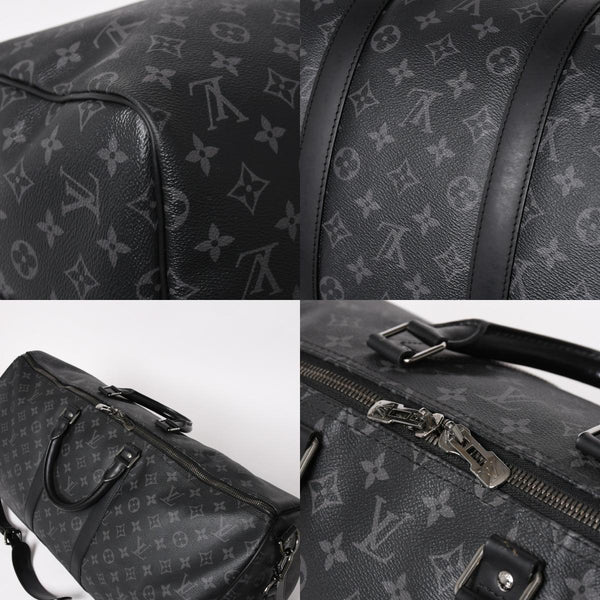 新品同様 LOUIS VUITTON ルイヴィトン キーポル バンドリエール55 ボストンバッグ M40605 モノグラムエクリプス 中古 4a003572