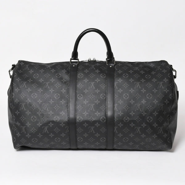 新品同様 LOUIS VUITTON ルイヴィトン キーポル バンドリエール55 ボストンバッグ M40605 モノグラムエクリプス 中古 4a003572