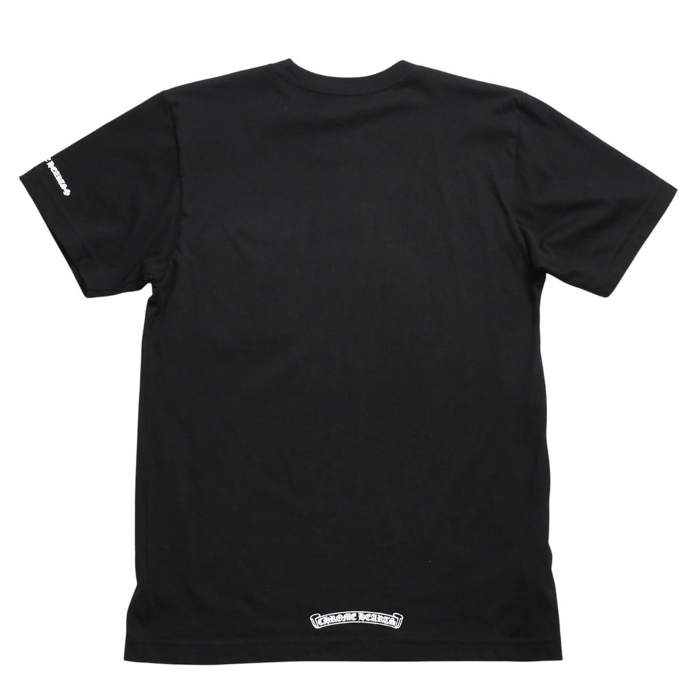Like new CHROME HEARTS Neck Logo Printed Pocket T-shirt Short Sleeve T-shirt Black Size S Scroll Label CH Logo Used 4a004022