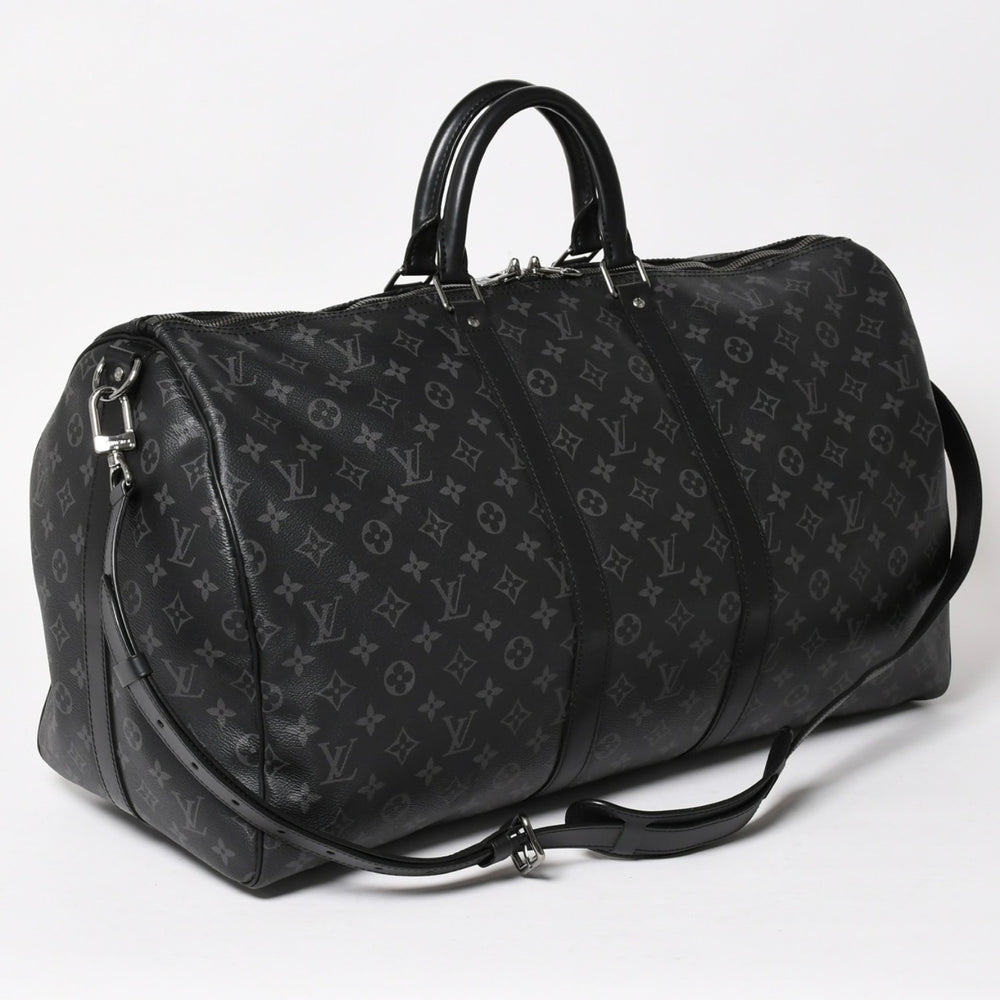 新品同様 LOUIS VUITTON ルイヴィトン キーポル バンドリエール55 ボストンバッグ M40605 モノグラムエクリプス 中古 4a003572