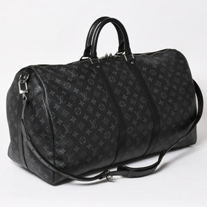 新品同様 LOUIS VUITTON ルイヴィトン キーポル バンドリエール55 ボストンバッグ M40605 モノグラムエクリプス 中古 4a003572