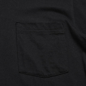 新品同様 CHROME HEARTS クロムハーツ ネックロゴ プリントポケットTシャツ 半袖Tシャツ ブラック Sサイズ スクロールラベル CHロゴ 中古 4a004022