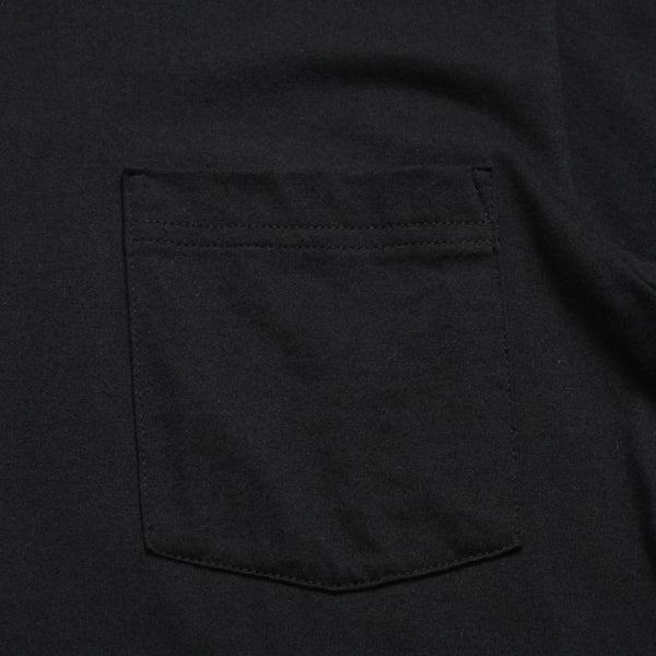 新品同様 CHROME HEARTS クロムハーツ ネックロゴ プリントポケットTシャツ 半袖Tシャツ ブラック Sサイズ スクロールラベル CHロゴ 中古 4a004022