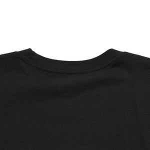 新品同様 CHROME HEARTS クロムハーツ ネックロゴ プリントポケットTシャツ 半袖Tシャツ ブラック Sサイズ スクロールラベル CHロゴ 中古 4a004022