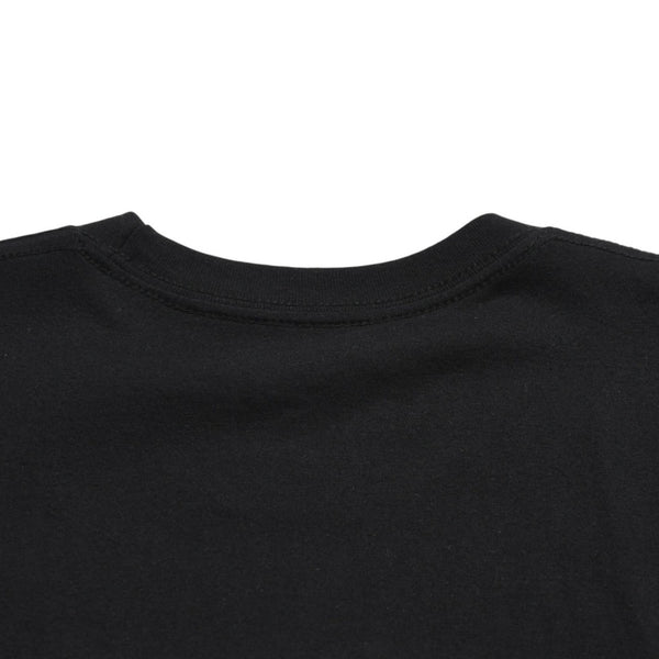 新品同様 CHROME HEARTS クロムハーツ ネックロゴ プリントポケットTシャツ 半袖Tシャツ ブラック Sサイズ スクロールラベル CHロゴ 中古 4a004022