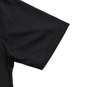 新品同様 CHROME HEARTS クロムハーツ ネックロゴ プリントポケットTシャツ 半袖Tシャツ ブラック Sサイズ スクロールラベル CHロゴ 中古 4a004022