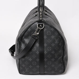 新品同様 LOUIS VUITTON ルイヴィトン キーポル バンドリエール55 ボストンバッグ M40605 モノグラムエクリプス 中古 4a003572