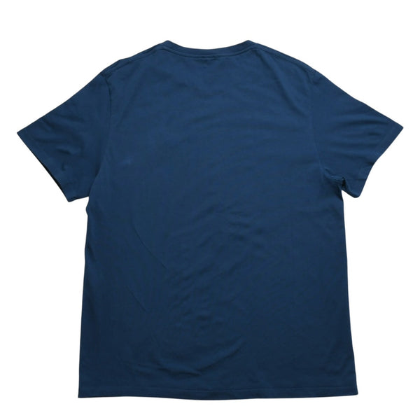 Very good condition LOEWE Anagram T-shirt H526Y22J26 Petroleum Dark Blue Yellow Anagram embroidery Short sleeve T-shirt XL size Used 4a004086