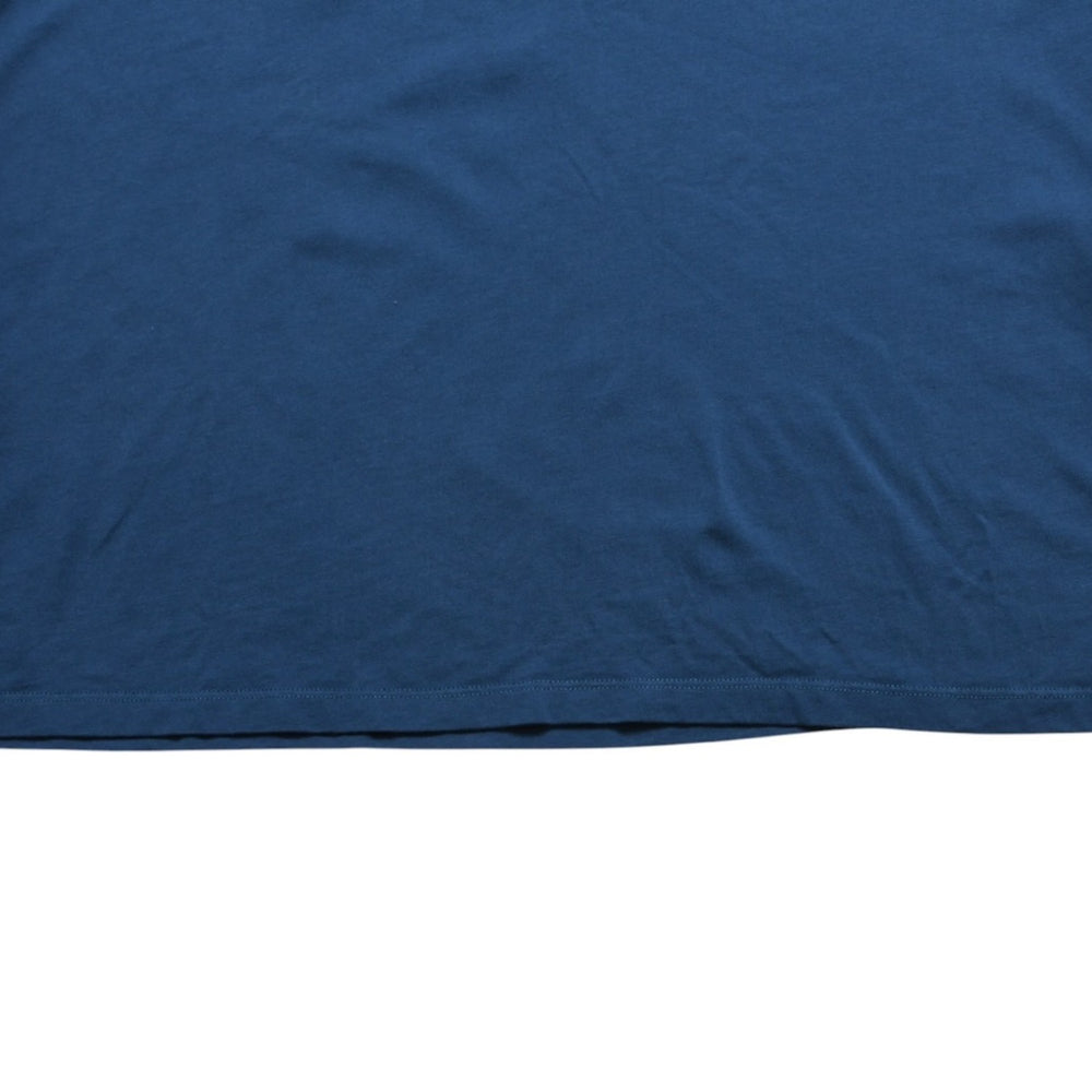 極美品 LOEWE ロエベ アナグラム Tシャツ H526Y22J26 ペトロリウム ダークブルー イエロー アナグラム刺繍 半袖Tシャツ XLサイズ 中古 4a004086