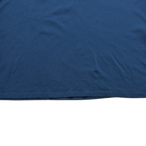 Very good condition LOEWE Anagram T-shirt H526Y22J26 Petroleum Dark Blue Yellow Anagram embroidery Short sleeve T-shirt XL size Used 4a004086