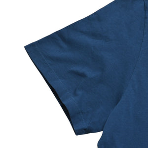 Very good condition LOEWE Anagram T-shirt H526Y22J26 Petroleum Dark Blue Yellow Anagram embroidery Short sleeve T-shirt XL size Used 4a004086