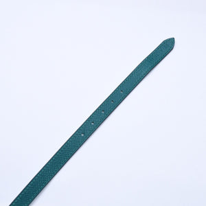 Very Good Condition HERMES Belt A Engraved Gold Hardware Leather Belt Reversible Emerald Green Green Used 4a003883