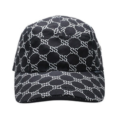 Very Good Condition OLD STUSSY 00's Adjuster Cap GG Monogram Sampling Black White Used 4a003576