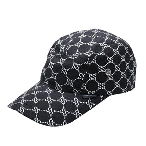Very Good Condition OLD STUSSY 00's Adjuster Cap GG Monogram Sampling Black White Used 4a003576