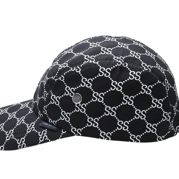 Very Good Condition OLD STUSSY 00's Adjuster Cap GG Monogram Sampling Black White Used 4a003576