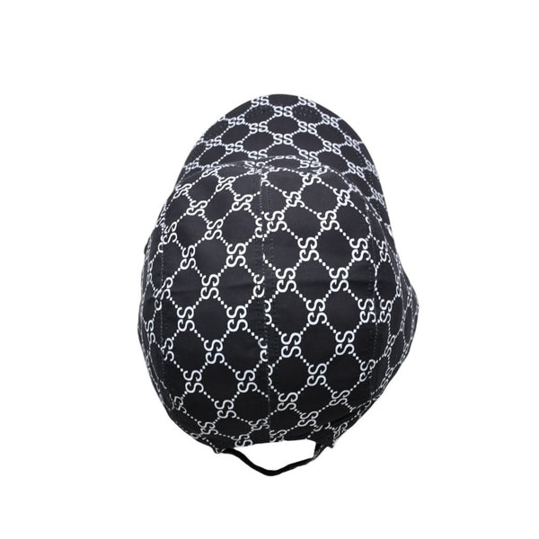 Very Good Condition OLD STUSSY 00's Adjuster Cap GG Monogram Sampling Black White Used 4a003576
