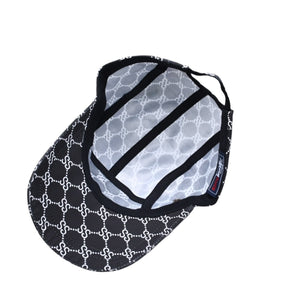 Very Good Condition OLD STUSSY 00's Adjuster Cap GG Monogram Sampling Black White Used 4a003576