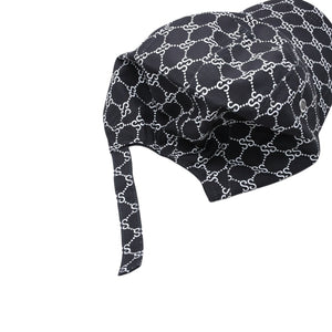 Very Good Condition OLD STUSSY 00's Adjuster Cap GG Monogram Sampling Black White Used 4a003576