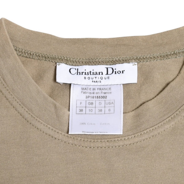 極美品 Christian Dior クリスチャンディオール デニムロゴ ノースリーブ タンクトップ ガリアーノ期 3P16155302 デニム サイズ38 中古 4a004072