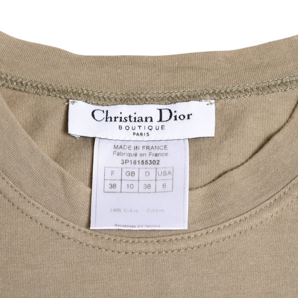 極美品 Christian Dior クリスチャンディオール デニムロゴ ノースリーブ タンクトップ ガリアーノ期 3P16155302 デニム サイズ38 中古 4a004072