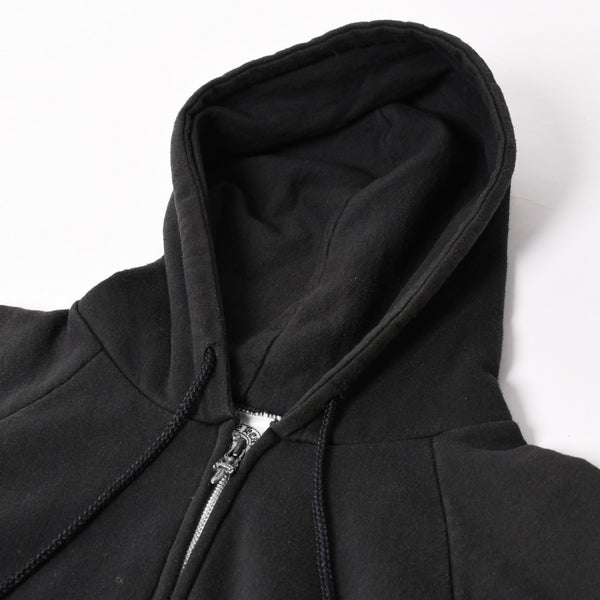 CHROME HEARTS Back Scroll Logo Thermal Zip Up Hoodie Scroll Label Black Silver 925 S Size Thermal Good Condition Used 4a004006