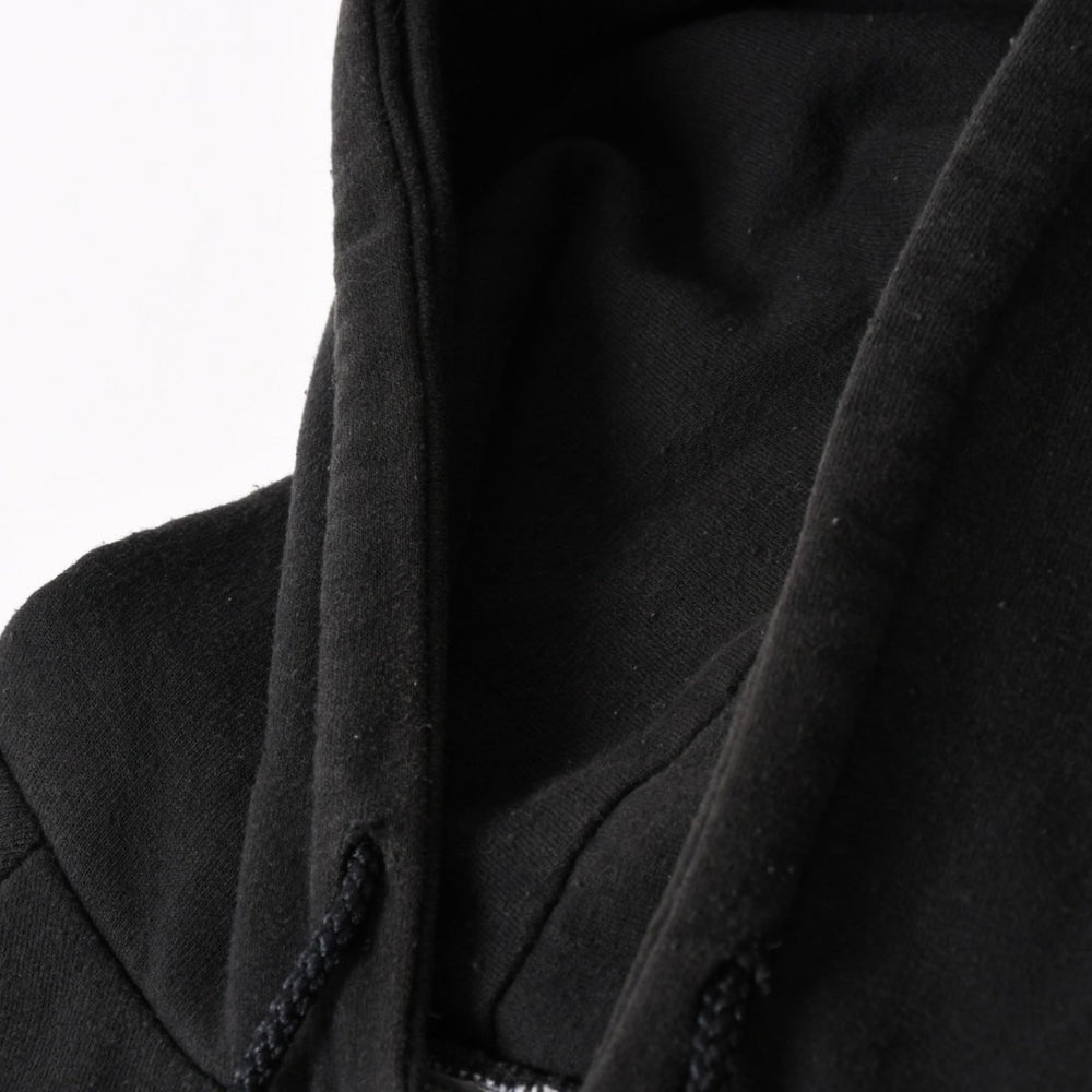 CHROME HEARTS クロムハーツ Back Scroll Logo Thermal Zip Up Hoodie スクロールラベル ブラック シルバー925 Sサイズ サーマル 美品 中古 4a004006