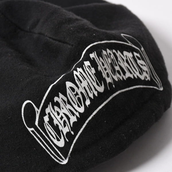 CHROME HEARTS Back Scroll Logo Thermal Zip Up Hoodie Scroll Label Black Silver 925 S Size Thermal Good Condition Used 4a004006