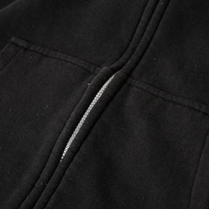 CHROME HEARTS Back Scroll Logo Thermal Zip Up Hoodie Scroll Label Black Silver 925 S Size Thermal Good Condition Used 4a004006