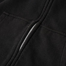 画像をギャラリービューアに読み込む, CHROME HEARTS クロムハーツ Back Scroll Logo Thermal Zip Up Hoodie スクロールラベル ブラック シルバー925 Sサイズ サーマル 美品 中古 4a004006