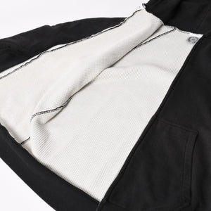 CHROME HEARTS Back Scroll Logo Thermal Zip Up Hoodie Scroll Label Black Silver 925 S Size Thermal Good Condition Used 4a004006