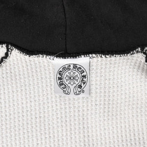 CHROME HEARTS Back Scroll Logo Thermal Zip Up Hoodie Scroll Label Black Silver 925 S Size Thermal Good Condition Used 4a004006