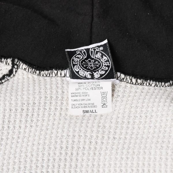 CHROME HEARTS Back Scroll Logo Thermal Zip Up Hoodie Scroll Label Black Silver 925 S Size Thermal Good Condition Used 4a004006