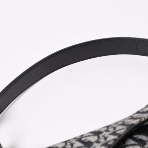 極美品 Christian Dior クリスチャン ディオール サドルバッグ トロッター ブラック シルバー金具 ショルダーバッグ ガリアーノ 中古 4a003588