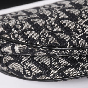 極美品 Christian Dior クリスチャン ディオール サドルバッグ トロッター ブラック シルバー金具 ショルダーバッグ ガリアーノ 中古 4a003588