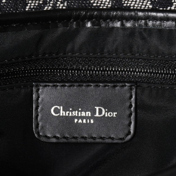 極美品 Christian Dior クリスチャン ディオール サドルバッグ トロッター ブラック シルバー金具 ショルダーバッグ ガリアーノ 中古 4a003588
