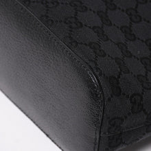 Load image into Gallery viewer, 極美品 GUUCI グッチ ワンショルダーバッグ GGキャンバス レザー ブラック シルバー金具 115003 中古 4a003511