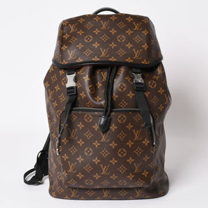 Very good condition LOUIS VUITTON Louis Vuitton backpack Monogram Macassar Monogram canvas M43422 Brown Silver hardware Used 4a003585