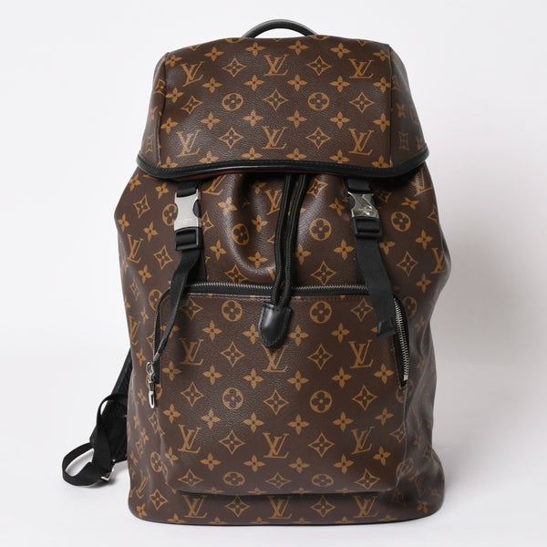 Very good condition LOUIS VUITTON Louis Vuitton backpack Monogram Macassar Monogram canvas M43422 Brown Silver hardware Used 4a003585
