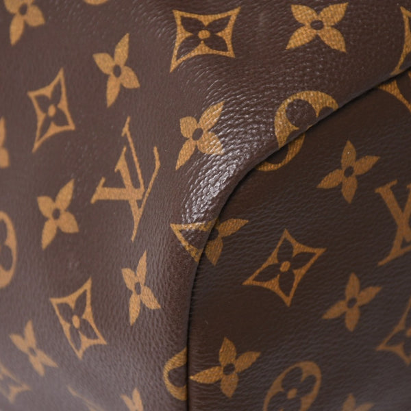 Very good condition LOUIS VUITTON Louis Vuitton backpack Monogram Macassar Monogram canvas M43422 Brown Silver hardware Used 4a003585