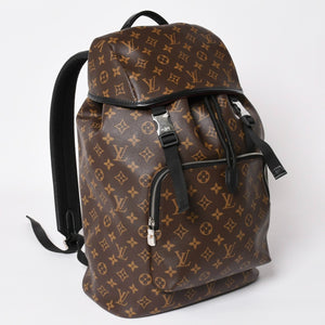Very good condition LOUIS VUITTON Louis Vuitton backpack Monogram Macassar Monogram canvas M43422 Brown Silver hardware Used 4a003585