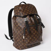 画像をギャラリービューアに読み込む, 極美品 LOUIS VUITTON ルイヴィトン ザックバックパック モノグラムマカサー モノグラムキャンバス M43422 ブラウン シルバー金具 中古 4a003585