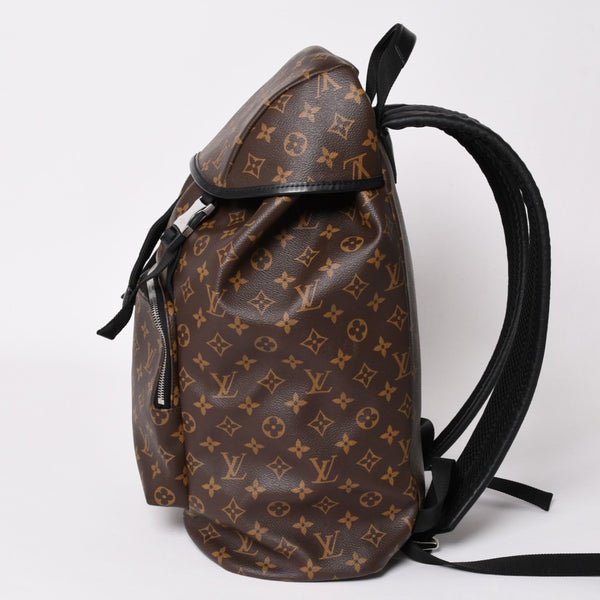 Very good condition LOUIS VUITTON Louis Vuitton backpack Monogram Macassar Monogram canvas M43422 Brown Silver hardware Used 4a003585