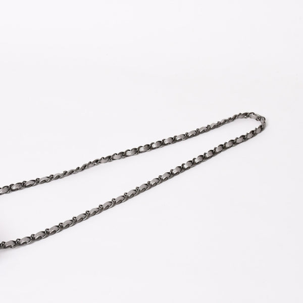 Like new CHANEL Mini Matelasse 17 S Flap S Chain Shoulder Bag No. 24 Coco Mark Caviar Skin Silver Used 4a003649