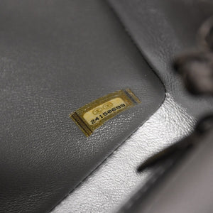 Like new CHANEL Mini Matelasse 17 S Flap S Chain Shoulder Bag No. 24 Coco Mark Caviar Skin Silver Used 4a003649
